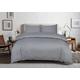 Amazing T250 100% Cotton Super Soft Easy Care Duvet Cover Set with Pillow Cases and Matching Extra Deep (30cm) Fitted Sheet (Silver Grey, Super King Duvet Sets + Fitted Sheet)