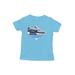 Nike Active T-Shirt: Blue Graphic Sporting & Activewear - Kids Girl's Size 7