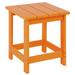 Ebern Designs Denarrius Outdoor Side Table Plastic in Orange | 18 H x 14.8 W x 14.8 D in | Wayfair 758E11F620C646259A9E9BDC07266314