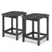 Highland Dunes Vanille Outdoor Side Table Wood/Plastic in Black | 18 H x 14.5 W x 19 D in | Wayfair 5203487EDF2845E9BB120149D0EE79AD