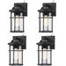 Longshore Tides Ashauria Steel Wall Light Glass/Metal/Steel in Black/Gray | 10.81 H x 5.9 W x 5.9 D in | Wayfair 5D745EBD258943D6BBB86EEBFA260FED