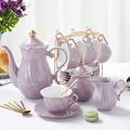 Latitude Run® Arashel 22 Pcs White Porcelain Tea Set For 6, Luxury British Style Tea/coffee Cup Set w/ Golden Trim, Beautiful Tea Set For Women | Wayfair