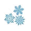 The Holiday Aisle® 36 Piece Snowflake Holiday Shaped Ornament Set Plastic in Blue | 3.93 H x 3.93 W x 0.2 D in | Wayfair