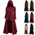 Veste à capuche gothique punk pour femme manteau femme noir grandes tailles vestes longues pour