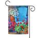 Adirondack with Floral Outdoor Garden Flag 18" x 12.5"