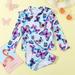 Uccdo Toddler Girls Rashguard Swimsuit Set Little Girl Long Sleeve Floral Bathing Suits Swimwear 2 Pieces 1-9T