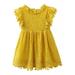 Toddler Kids Girls Lace Dresses Baby Girl Elegant Dress Flutter Sleeve Lace Dress Party Princess Dress