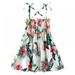 Girl s Beach Dress Floral Print Sleeveless Summer Beach Casual Sundress Mini Dresses