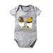 ZHAGHMIN Baby Girl Rompers 9-12 Months Boys And Girls Bee Festival And Bee Cartoon Print I Love Honey Print Honey Short Sleeved Crawl Clothes 0 To 24 Months Baby Sleeveless Bodysuit Dance Long Sleev