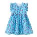 Fesfesfes Toddler Kids Baby Girls Summer Dress Fashion Cute Sleeveless Knee Length Dress Cartoon Print Ruffle Dress Spring Saving Sale