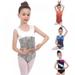 3-14 Years Kids Girls Gymnastics Leotard Sleeveless Fitness Outfit Unitard Dance Clothing Leotard Bodysuit