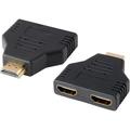 HDMI to Dual HDMI Adapter (2 Pack) Gold Plated 1 to 2 HDMI Male to Two HDMI Female Adapter Splitter Video/Audio Splitter for HDTV Monitor for Mirroring Mode Only