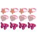 Girls Bow Hair Tie for Toddlers Kids Fun Hair Ties Butterfly Rainbow Heart Ponytail Holder for Infant Girls Kids Seamless Sparkle Cotton Glitter Hair Ties Style 2ï¼ŒG120159