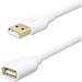 Fasgear USB 2.0 Extension Cable: 16.5ft/5m USB 2.0 Type A Male to Female Extension Cord Data Transfer Extender with Gold-Plated Connector for USB Flash Drive/Hard Drive/Mouse/Printer (White)