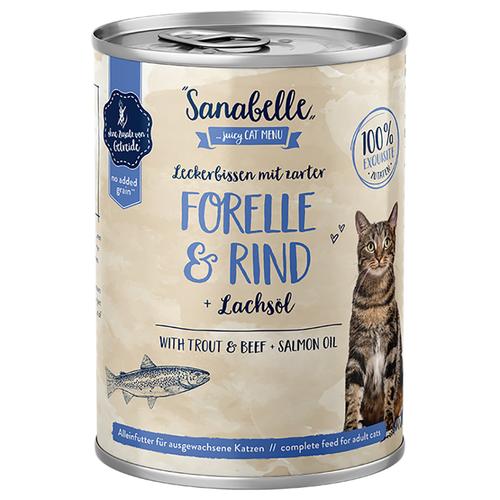 6 x 400 g Sanabelle All Meat Ente & Huhn Katze Nassfutter