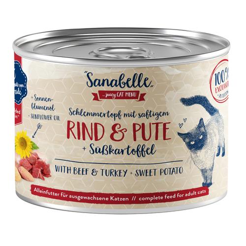 24 x 180 g Sanabelle All Meat Rind & Pute Katzen Nassfutter