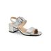 Women's Laila Heeled Sandal by Trotters in Pewter Metallic (Size 9 M)