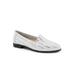 Wide Width Women's Liz Iii Flats by Trotters in White Silver (Size 10 1/2 W)