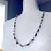 Anthropologie Jewelry | Anthropology Blue White Beaded Long Necklace | Color: Blue/White | Size: 30” Long
