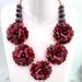 Kate Spade Jewelry | Kate Spade Blooming Statement Necklace Choker | Color: Gold/Red | Size: Os