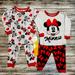 Disney Pajamas | Disney 12m 2 Pair Minnie Mouse Pajamas | Color: Black/Red | Size: 12mb