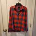 J. Crew Tops | J Crew Womens Boy Fit Red And Blue Plaid Button Up Shirt | Color: Blue/Red | Size: 12