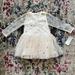 Jessica Simpson Dresses | Nwt Jessica Simpson Baby Ivory Foil Dot Tulle Skirt Party Dress Girl Sz 18mo | Color: Cream/Gold | Size: 18mb