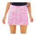 Lilly Pulitzer Skirts | Lilly Pulitzer Ella Pink And White Chevron Skort Women’s Size 00 | Color: Pink/White | Size: 00