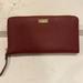 Kate Spade Bags | Kate Spade Laurel Way Burgundy Wallet - Zip Around In Great Used Condition. | Color: Brown/Red | Size: Os