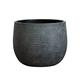 Olly & Rose Barcelona Ceramic Plant Pot Large 25cm - Black Flower Pots - Plant Pots Indoor & Outdoor Planters