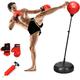 SPOTRAVEL Freestanding Boxing Punch Bag, Height Adjustable Punching Bag Stand with Gloves and Hand Pump, Speedball Kick Boxing for Kids Teens Adults