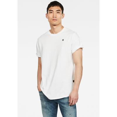 T-Shirt G-STAR "Lash", Herren, Gr. S (44/46), weiß, Obermaterial: 100% Baumwolle, casual, normal, Kurzarm Bündchen, Shirts, mit kleinem Logo Stitching Image