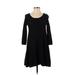 American Eagle Outfitters Casual Dress - A-Line Scoop Neck 3/4 sleeves: Black Print Dresses - Women's Size Small