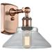 Orwell 8" Antique Copper Sconce w/ Clear Shade