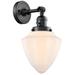 Bullet 7" Matte Black Sconce w/ Matte White Shade