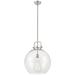 Newton Sphere 16" Brushed Satin Nickel Stem Hung Pendant