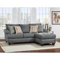 Gray Sectional - Ebern Designs Catalyna Cozy Upholstered Sectional Sofa w/ Reversible Chaise Lounge Polyester | 36 H x 85 W x 39 D in | Wayfair
