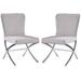 Orren Ellis Brano dinning chairs, kitchen chairs, dining chair Upholstered/Velvet/Metal in Gray | 35 H x 19 W x 24 D in | Wayfair