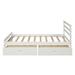 Red Barrel Studio® Gilliana Bed, Wood Platform Bed w/ Two Drawers in White | 33.2 H x 39.2 W x 75.7 D in | Wayfair 8BC2EA33E8674B69BA4D75782CCB4F67