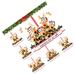 The Holiday Aisle® 5 Piece Elk Deer Hanging Figurine Ornament Set, Ceramic in Brown/Green | 3.5 H x 3.5 W x 0.2 D in | Wayfair