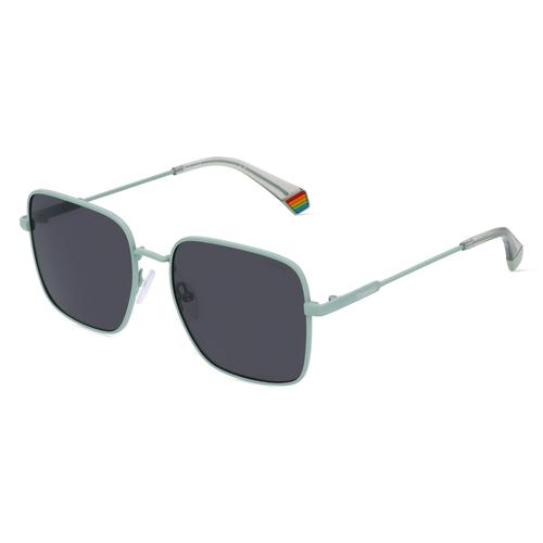 Polaroid PLD 6194/S/X Damen-Sonnenbrille Vollrand Eckig Metall-Gestell, blau