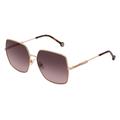 Carolina Herrera 0139/S Damen-Sonnenbrille Vollrand Eckig Metall-Gestell, gold