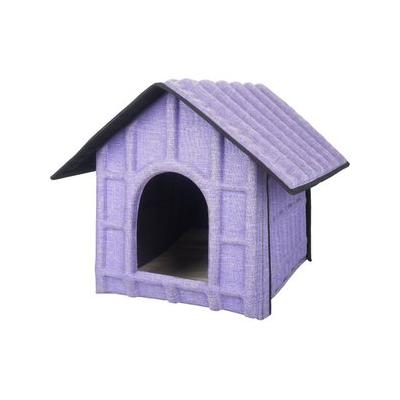 Pet Life Collapsi-Pad Folding Lightweight Travel Dog House, Purple
