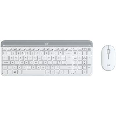 Logitech Kabelloses Tastatur-Maus-Set »MK470 Slim Combo« weiß