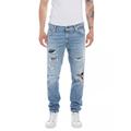 Replay Herren Jeans Mickym Slim-Fit aus Komfort Denim, Blau (Light Blue 010), W36 x L32