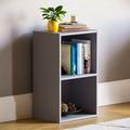 Home Discount - Oxford 2 Tier Cube Bücherregal Regal Lagerung Einheit, Grau