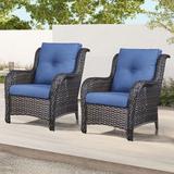 Outdoor Patio Rattan Furniture Set Wicker Chairs 2-Piece