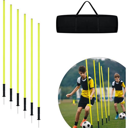 Slalomstangen aus Kunststoff 1.5m Fussball Trainingszubehör Agility Set für Hunde Fußball