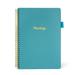 Agendas Planner Meeting Record Book Business Meeting Office Notebook Student Meeting Notebook Blue