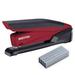 Bostitch Executive 3 in 1 Stapler Includes 210 Staples and Integrated Staple Remover One Finger Stapling No Effort 20 Sheet Capacity Spring Powered Stapler Red